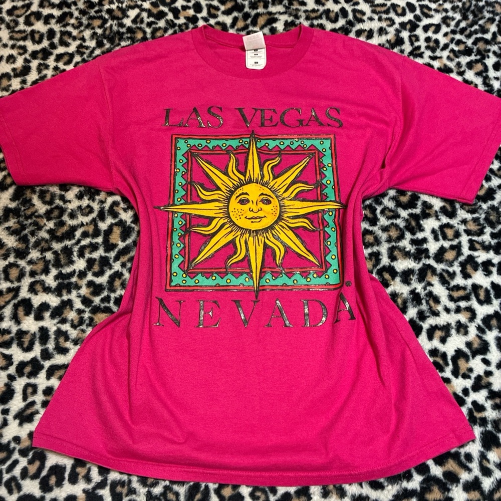 Pink Las Vegas Sun Graphic T-Shirt